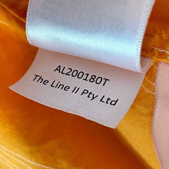 Acler Wyatt Blouse Orange White Stripe Wrap Puff Sleeve Tie Size 2 - Picture 10 of 10